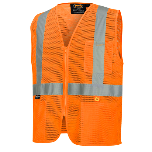 FR Hi-Viz Mesh Safety Vest with 2" Tape 6943/6944   Safety Supply Canada