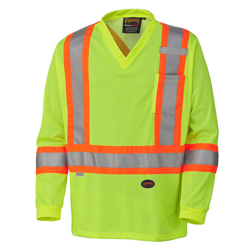 Hi-Vis Quick-Dry Long Sleeve Safety Shirt - CSA, Class 2 - Pioneer - 6985