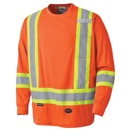 Hi-Vis Birdseye Long-Sleeve Shirt | Pioneer 6995/6996/6997   Safety Supply Canada