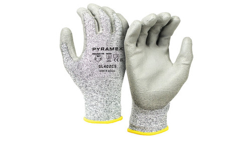 13g A4 Cut Hang Tagged Polyurethane Glove | Case of 120 | Pyramex GL402C5HT Safety Supply Canada