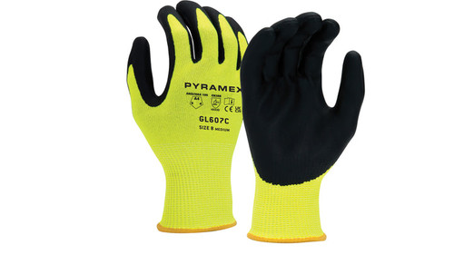 13g Hang Tagged Micro-Foam Nitrile A4 Cut Glove | Case of 120 | Pyramex GL607CHT Safety Supply Canada