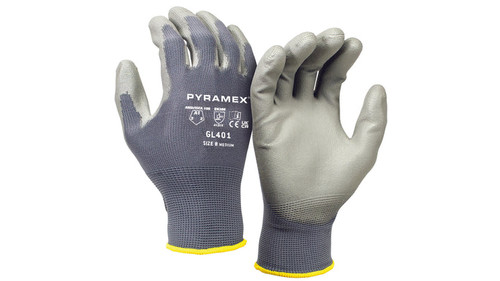 13 Gauge Polyurethane GL401 series Dipped Glove Case of 120 Pyramex GL401 Safety Supply Canada