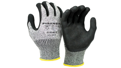 13 Gauge HPPE GL604C5 Series Sandy Nitrile Sandy A4 Cut Dipped Glove Case of 120 Pyramex GL604C5 Safety Supply Canada