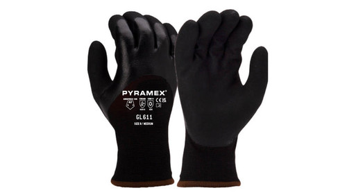 3/4 Dip Sandy Nitrile Insulated Dipped Glove - GL611 Case of 120 Pyramex GL611 Safety Supply Canada