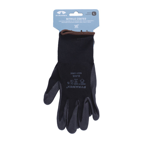 Hang Tag Value Micro-Foam Nitrile 15g Nylon/Spandex Dipped Glove - GL615HT Case of 120 Pyramex GL615HT Safety Supply Canada
