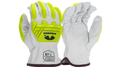 Premium Goatskin Driver HPPE A7 Cut Level 2 Impact Glove - GL3008CKB Case of 60 Pyramex GL3008CKB Safety Supply Canada