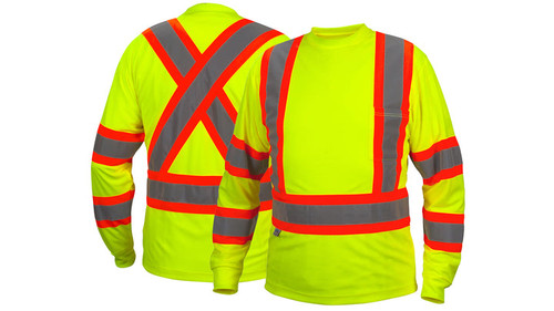 RCLTS31 Series Long Sleeve Moisture Wicking T-shirt Case of 50 Pyramex RCLTS3110/RCLTS3111/RCLTS3120 Safety Supply Canada