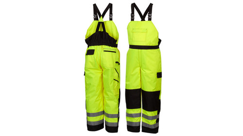 RWB46 Series H-Vis Winter Bib Pants in Lime Case of 10 Pyramex RWB4610 Safety Supply Canada