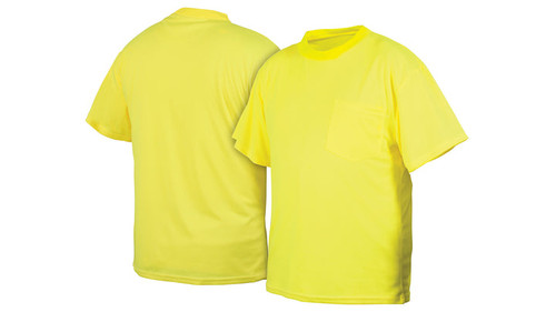 RTS21NS Series Hi-Vis Lime No Reflective Tape T-shirt Case of 50 Pyramex RTS2110NS Safety Supply Canada