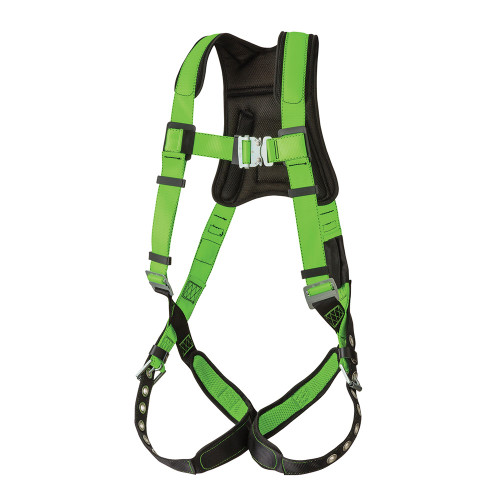 Hi-Vis PeakPro Harness wih Grommet Leg Straps | 1D, Class A | PeakWorks FBH-60120A   Safety Supply Canada