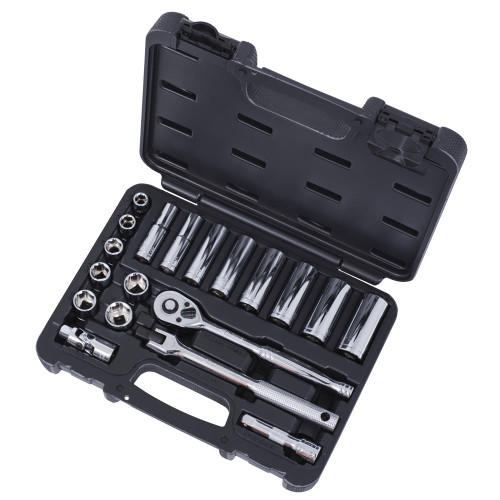 20 PC 3/8" Drive SAE Socket Set | Case of 5 | ITC ISK-3820S Safety Supply Canada