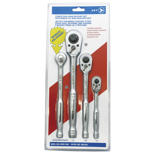 3-PC Ratchet Wrench Set | Case of 12 | JET 690106 Safety Supply Canada