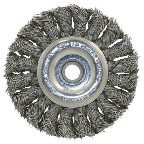 3-1/4 x (3/8-1/2) Knot Twisted Wire Wheel - Unthreaded | Case of 80 | JET 550310 Safety Supply Canada