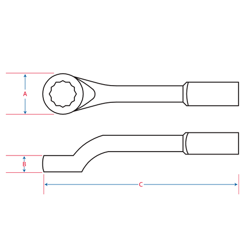 Offset Striking Wrench | Case of 5 | JET 715228/715229/715231/715232/715233 Safety Supply Canada