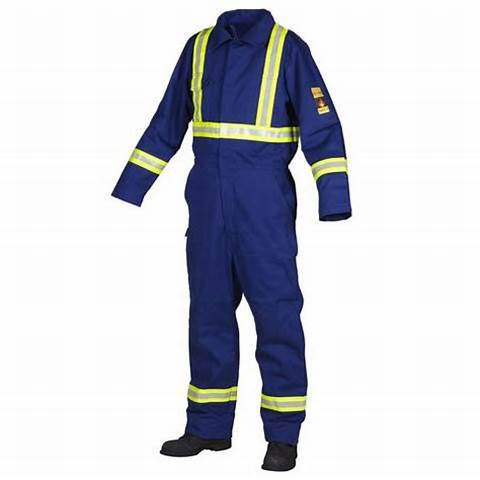 *Carvel Electric* Royal Blue Hi-Vis FR Safety Coverall | Protecting  U (2 Logo + Name)