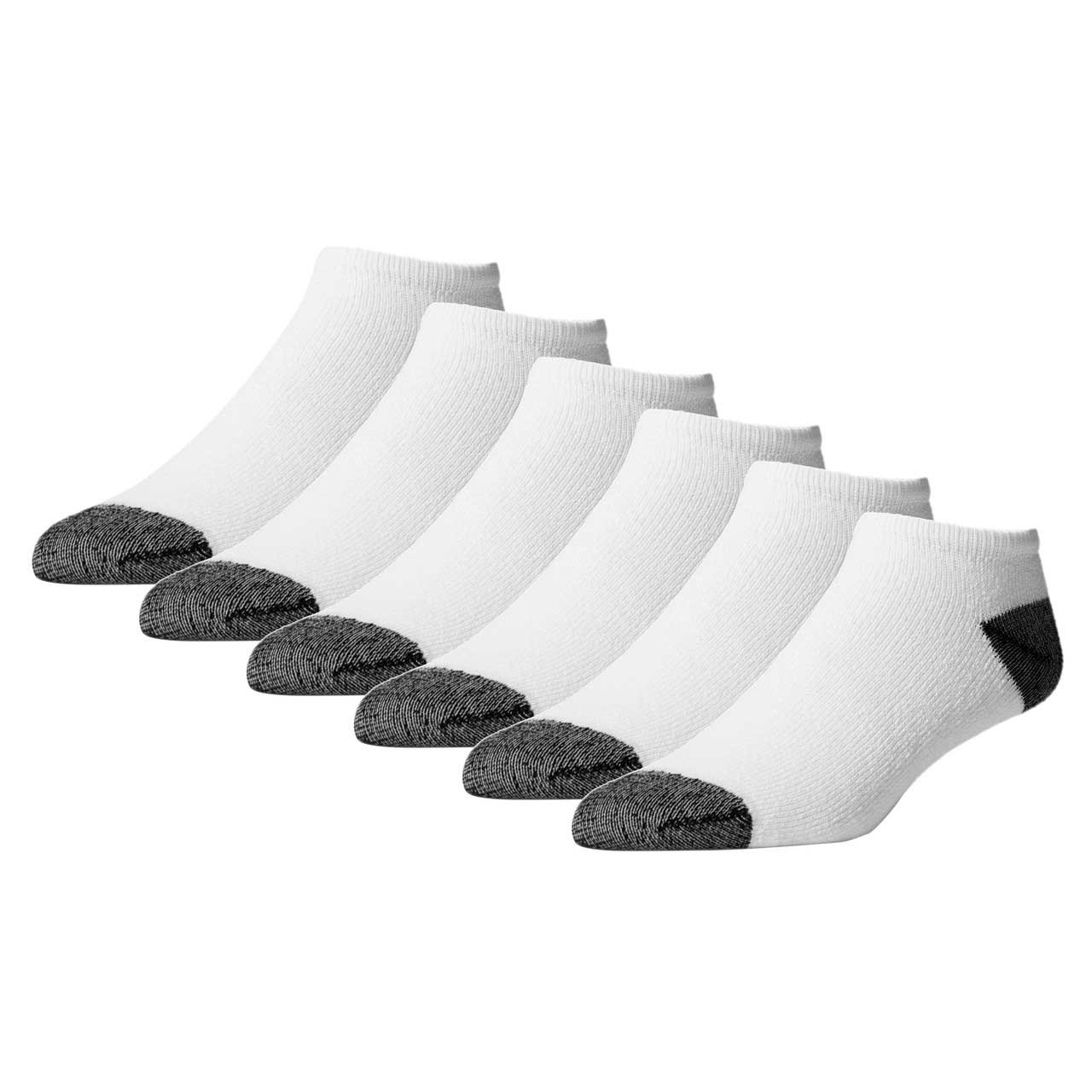 Pro-Trek Low Cut White Socks - 12 Pair Bulk Pack