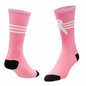 Sublimity® BCA THINK PINK Novelty Socks (1 Pair) Women's Casual Dress Socks,  One Size Fits Most