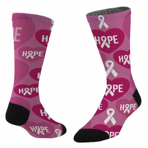 Sublimity® Hope For A Cure Breast Cancer Awareness - Sock.co Sublimity® Hope For A Cure Breast Cancer Awareness - Sock.co