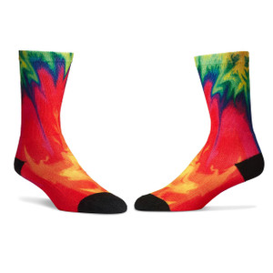 Sublimity® Passion Summer Tie Dye Print Crew Socks (1 Pair) Sublimity® Passion Summer Tie Dye Print Crew Socks (1 Pair)
