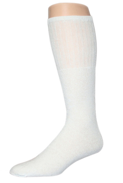 American Made Brand Tube Socks - White - Size 9-14 - (6 Pair Pack)
