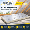 60mm Recticel Eurothane GP PIR Insulation Board - 2400mm x 1200mm x 60mm