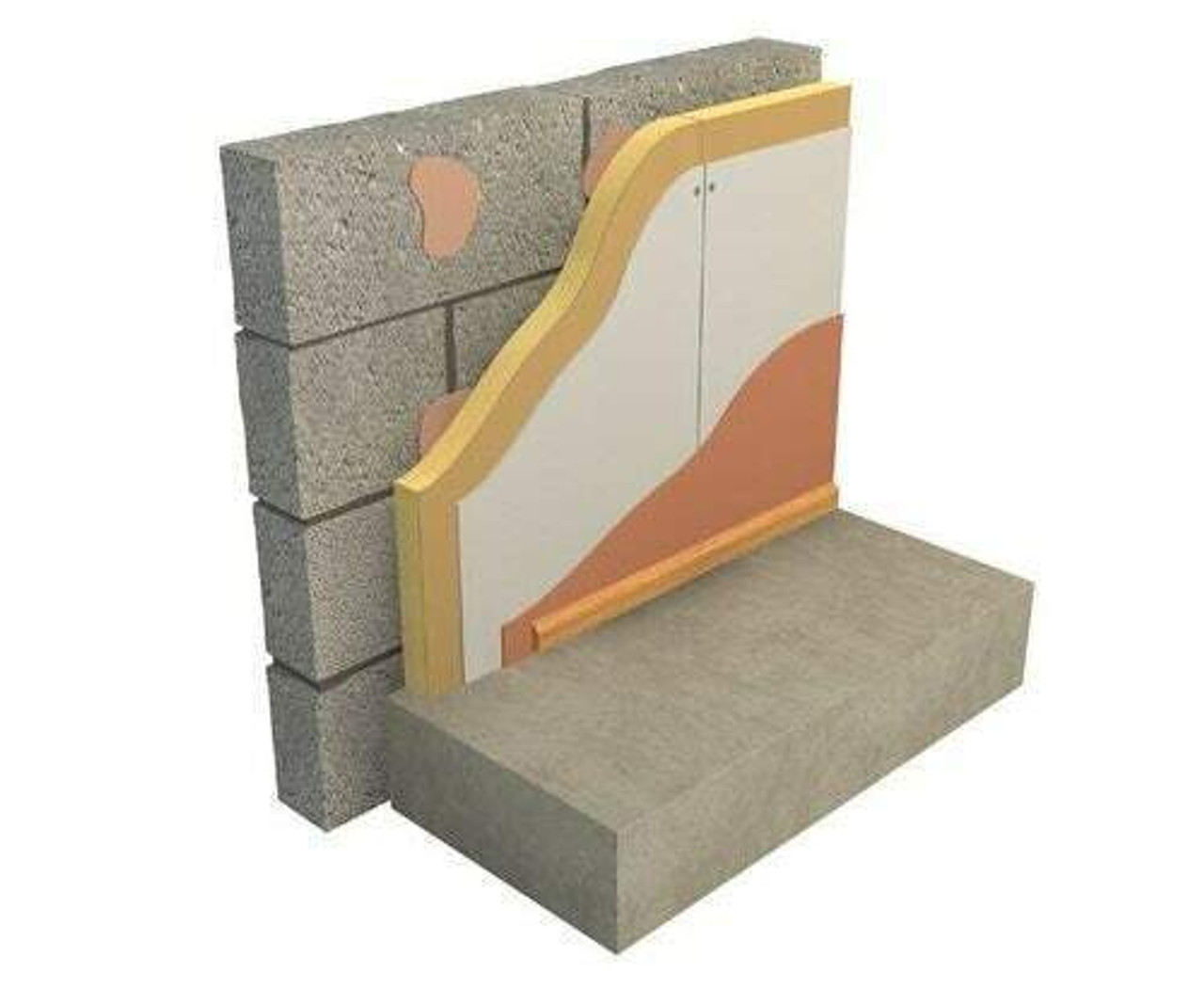 52.5mm- EcoTherm Eco-Liner Rigid PIR Dry Lining Insulation Board - 2400mm x 1200mm x 52.5mm 100000021527-S ECO-50383