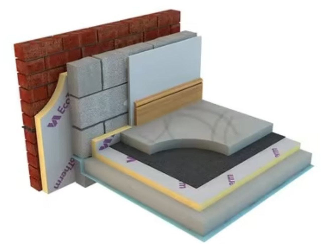 140mm- EcoTherm Eco-Versal General Purpose PIR Insulation Board - 2.4m x 1.2m x 140mm  100000012911 ECO-51134