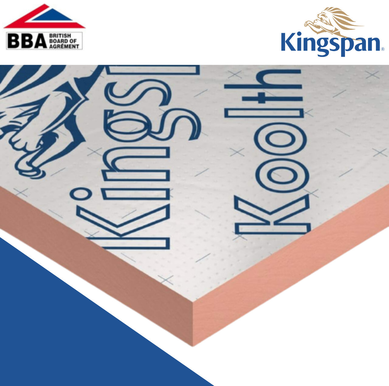 75mm- Kingspan Kooltherm K107 Phenolic Pitched Roof Insulation Board 2400 X 1200 X 75mm - Pack of 4 Sheets  K107-75 KGS-50941