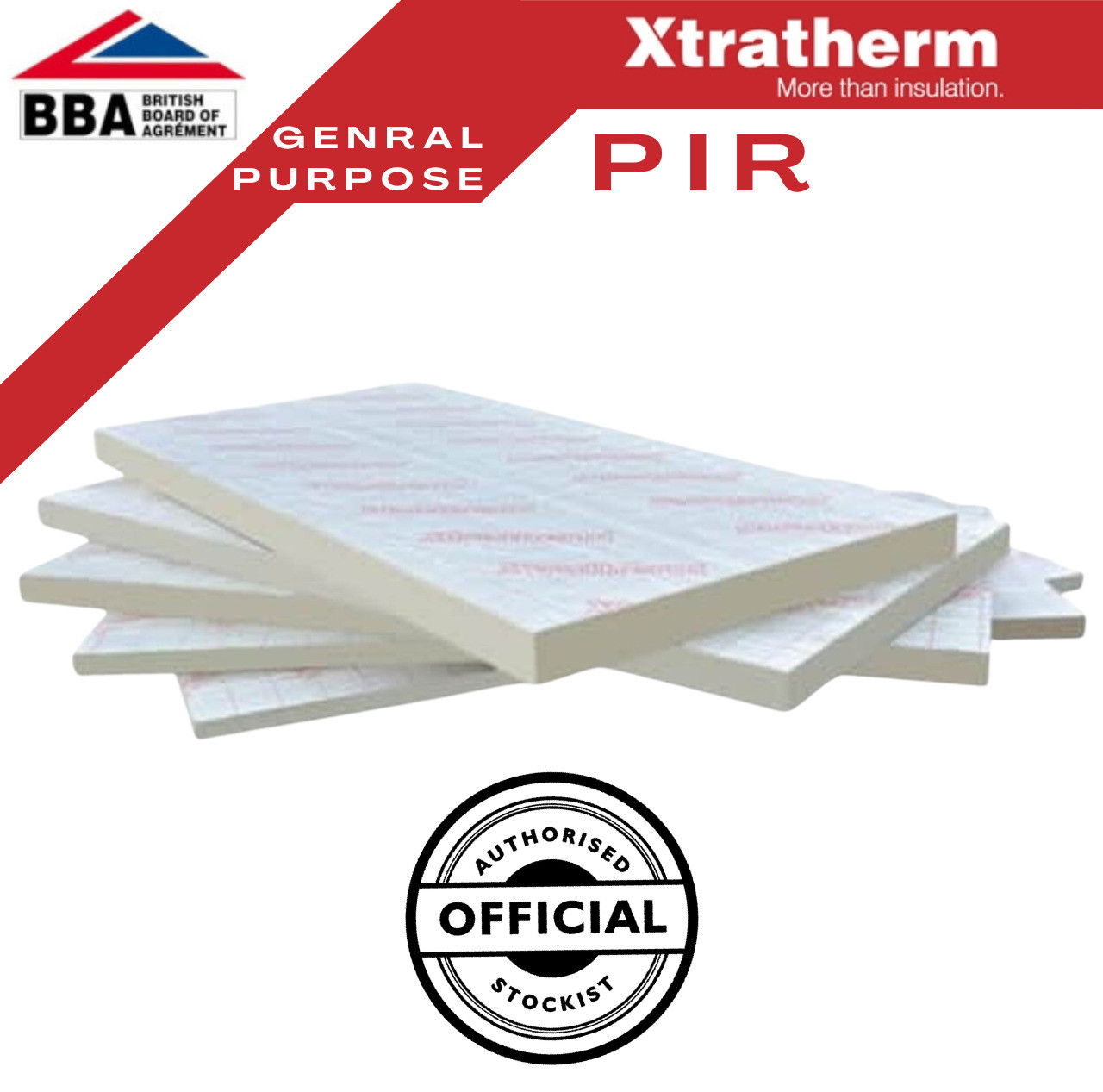 75mm Xtratherm Thin R PIR Insulation Board 2400mm X 1200mm  XT/PR24*12*75 XTR-51648