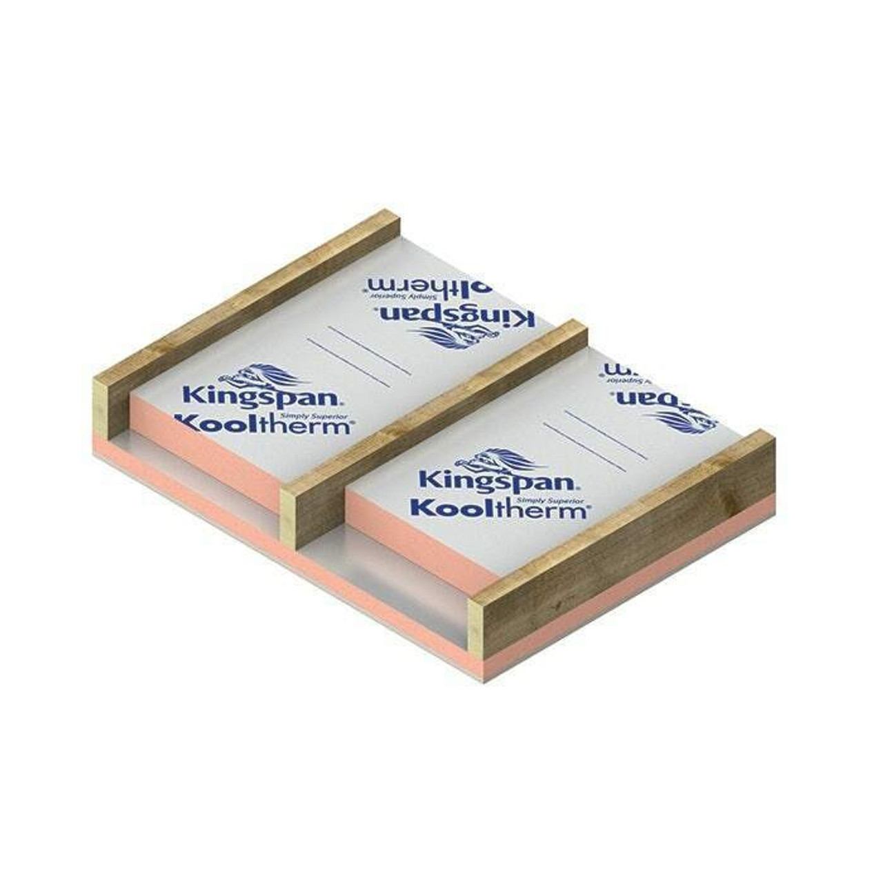 Kingspan Kooltherm K118 Insulated Plasterboard 1200mm x 2400mm 52.5mm - 40mm+12.5mm (Pack of 15 boards)  K118-52.5MM KGS-50959