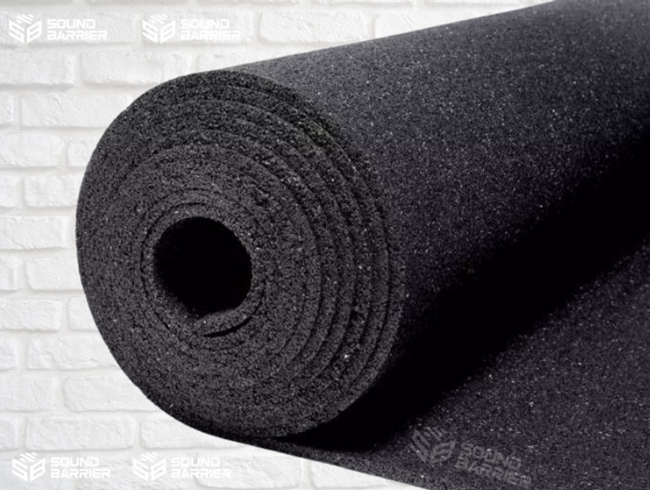 10mm - Acoustic Impact Rubber Underlay - Floating Flooring (6m x 1.25 m -7.5m2 Roll)   HSH-1003-6mm