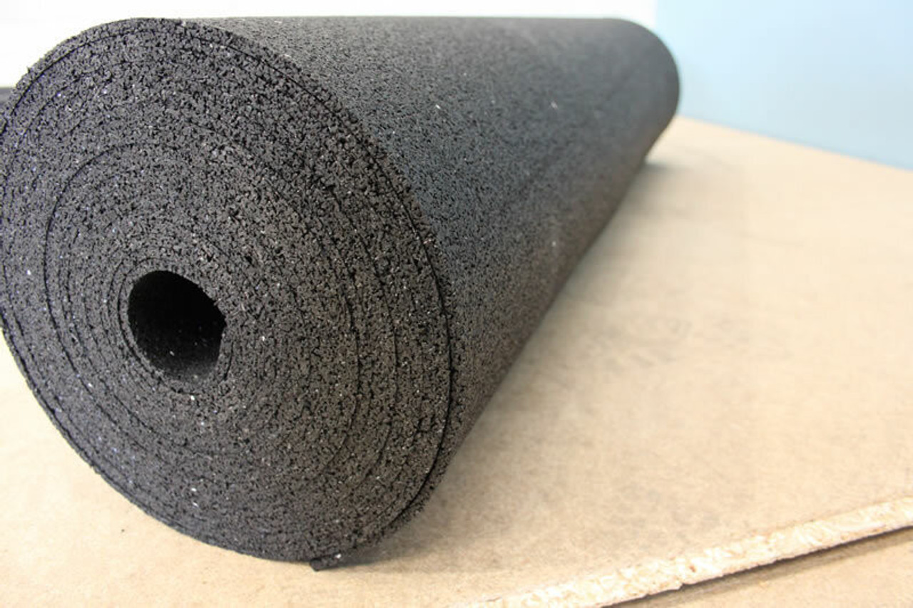 6mm - Acoustic Impact Rubber Underlay - Floating Flooring (10m x 1.25m- 12.5m2 Roll)   HSH-1003-10mm
