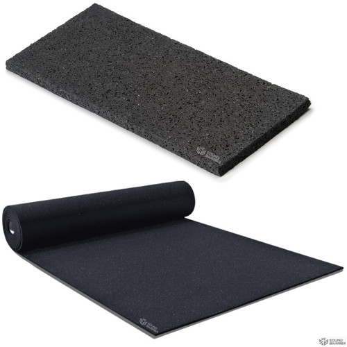 10mm - Acoustic Impact Rubber Underlay - Floating Flooring (6m x 1.25 m -7.5m2 Roll)   HSH-1003-6mm