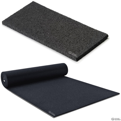 6mm - Acoustic Impact Rubber Underlay - Floating Flooring (10m x 1.25m- 12.5m2 Roll)   HSH-1003-10mm