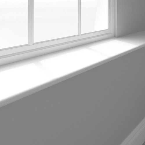 25mm x 294mm White Primed Bullnose MDF Window Board 3660mm - Pallet Plus   GEN-64044