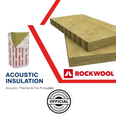 100mm - Rockwool Flexi Slab Acoustic Sound Insulation 1200mm x 600mm x 100mm - 4.32m2 Pack