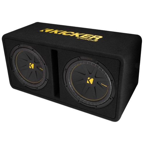 Kicker 50DCWC122 — dual 12" CompC enclosure, 2-ohm