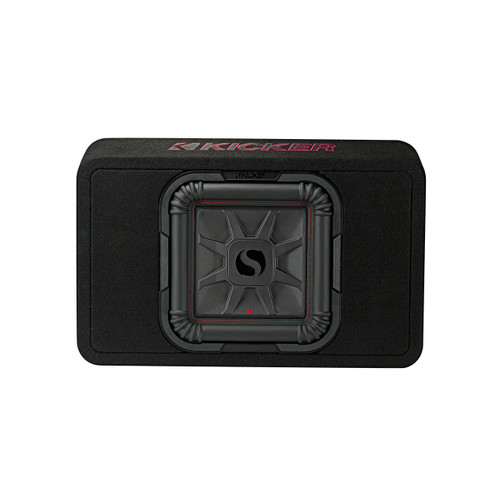 Kicker 46TL7T102 — 10" thin enclosed subwoofer, 2-ohm