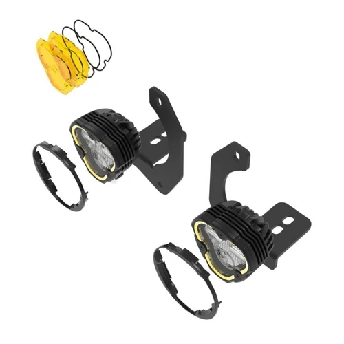 KC HiLiTES FLEX ERA 3 Dual Mode SAE Fog LED 2-Light Master Kit, Jeep JK/JL/JT Steel Bumpers
