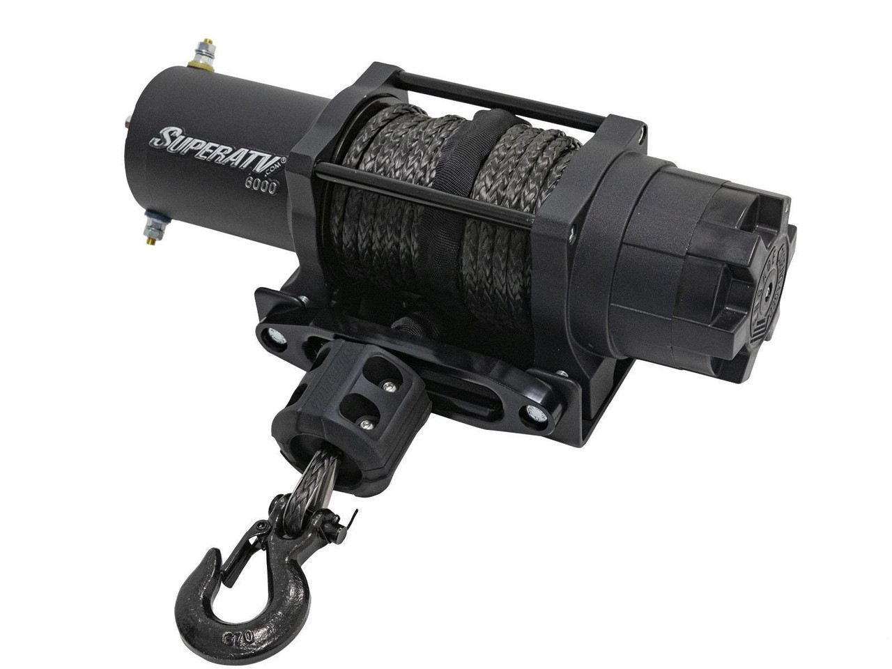 オリジナル Tour de Force 両深溝 RVG Mono Kubota RTV 6000 Lb. Black Ops Synthetic Rope Winch by SuperATV WN-6000
