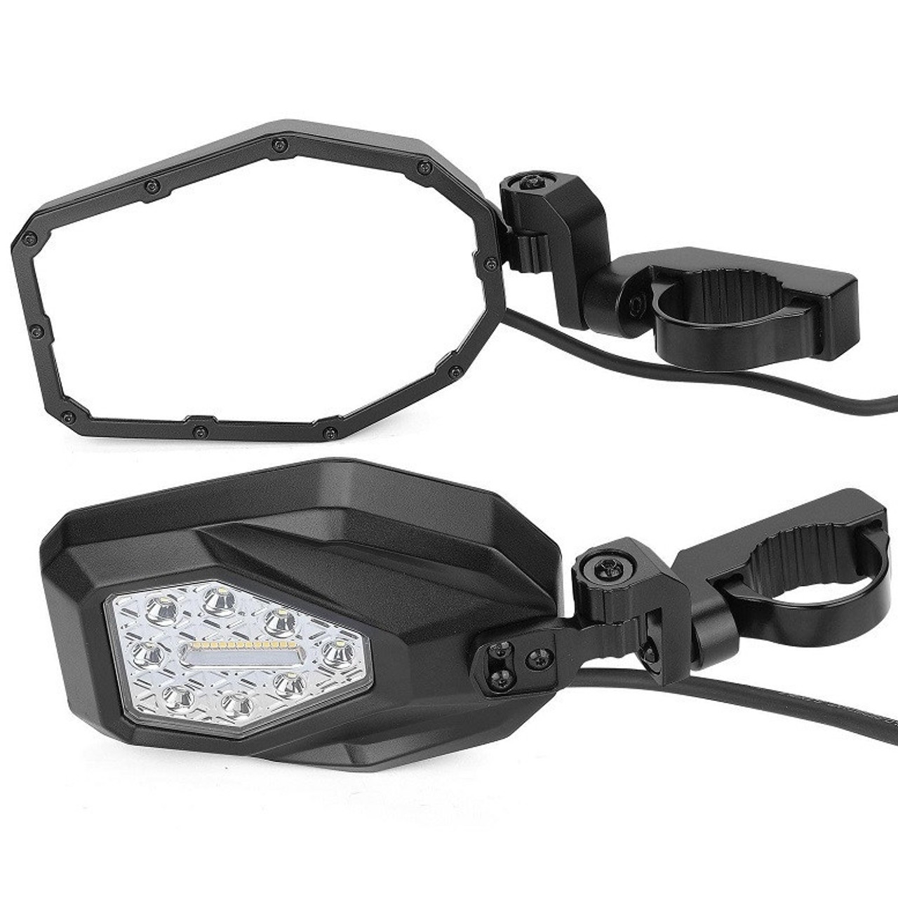 rakutao Kubota RTV / RTV X Side Mirrors with LED Turn Signal Lights