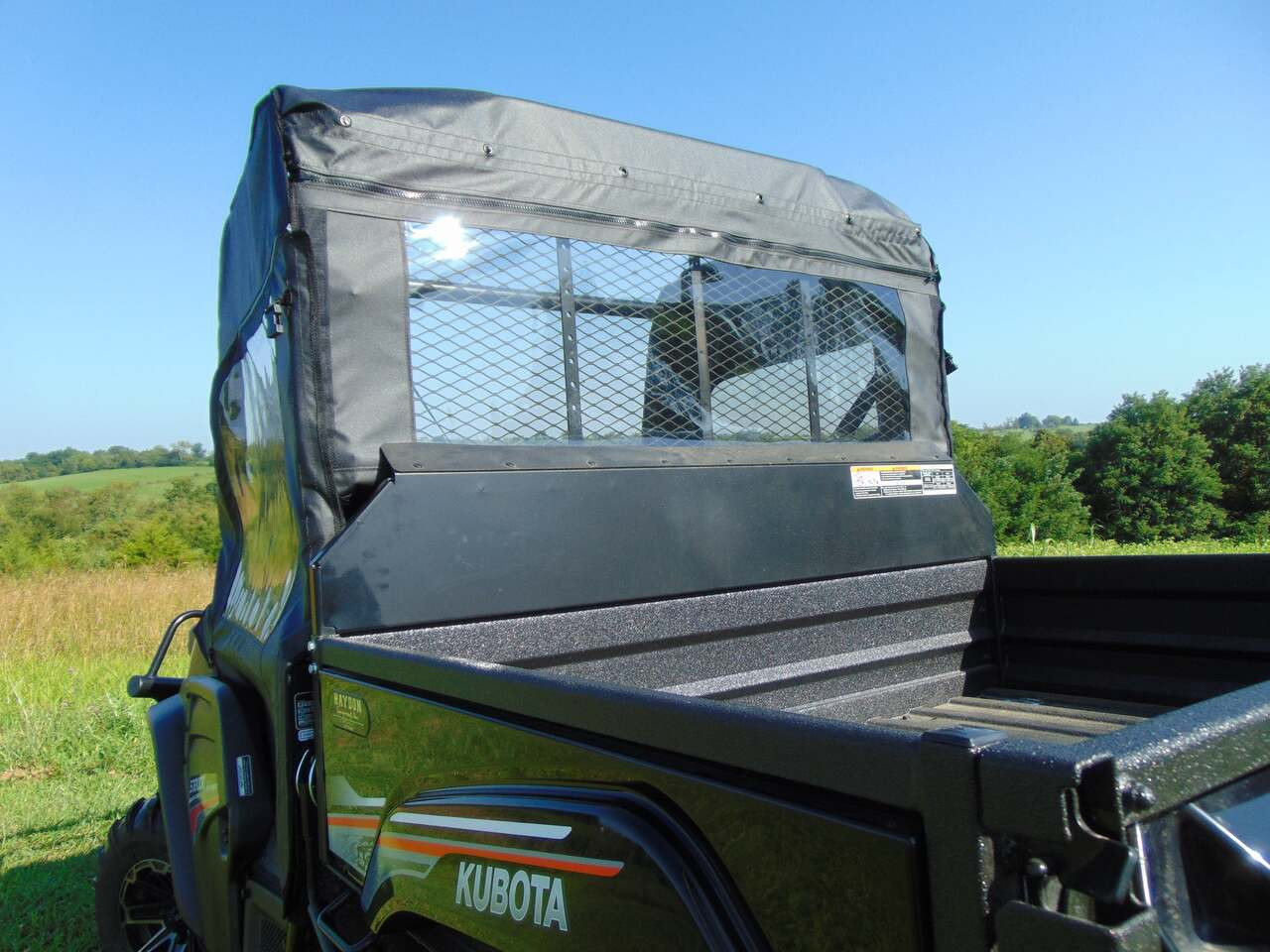 Kubota RTV XG850 Sidekick Soft Rear Windshield by 3 Star