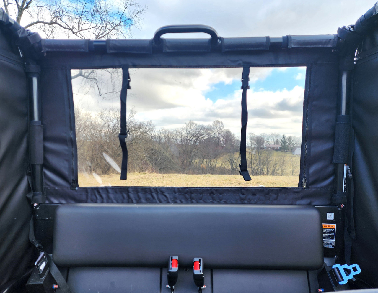 Kubota RTV 400/500/520 Soft Rear Windshield with Mesh/Vinyl Window by 3 ...