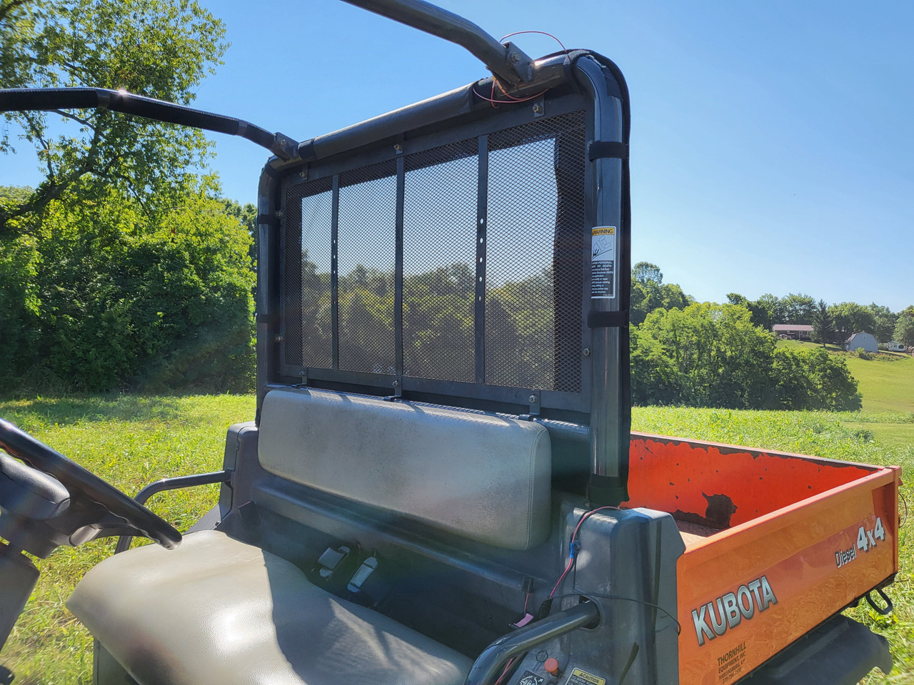 Kubota RTV 900/1120 Soft Rear Windshield with Mesh/Vinyl Window by 3 ...