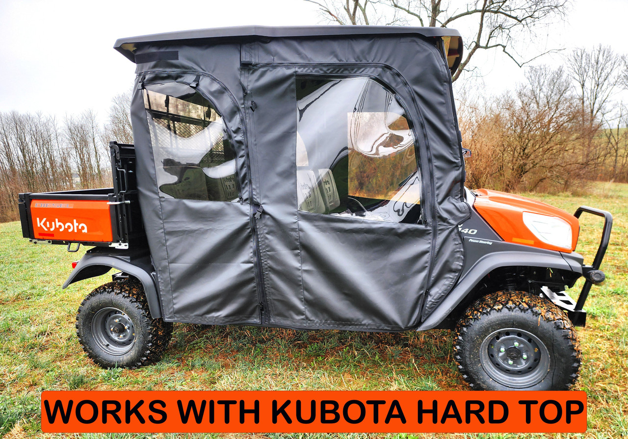 Kubota RTV X 1140 Soft Doors by 3 Star Industries - KUBX14-DOF-XXX-EKR