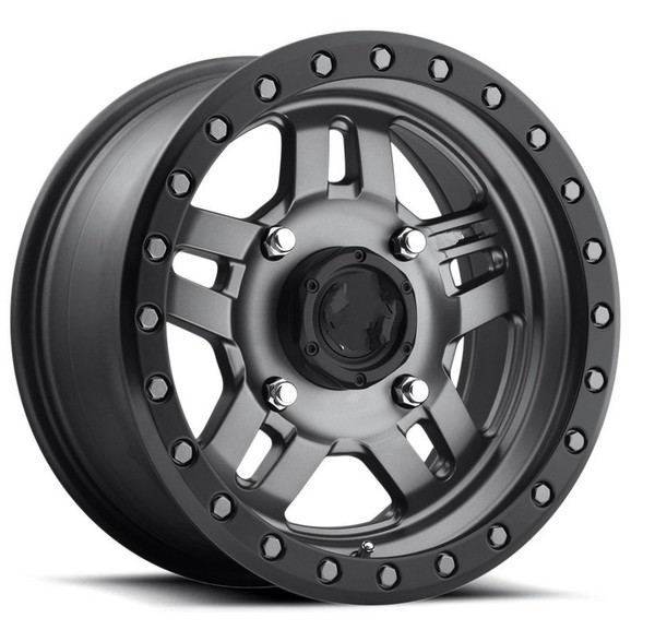 Kubota RTV Fuel Anza D558 Matte Gun Metal Wheel Set