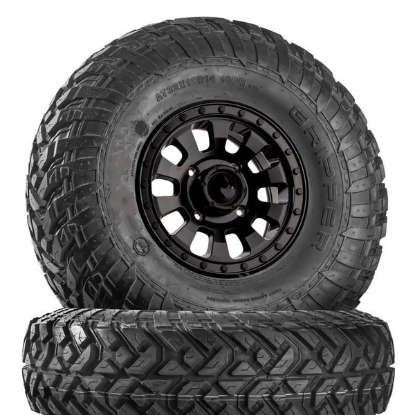 Kubota RTV Fuel Tactic D630 Satin Black Wheels w| Fuel Gripper T | R | K Tires