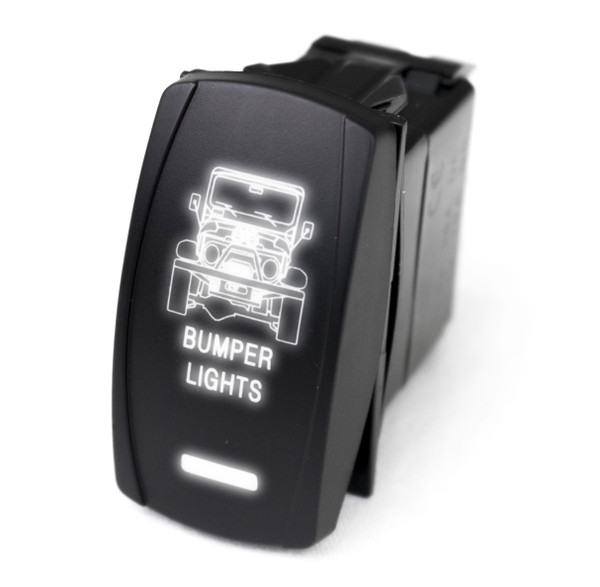 Kubota RTV LED Rocker Switch w/ White LED Radiance Bumper Lights by Race Sport Lighting
