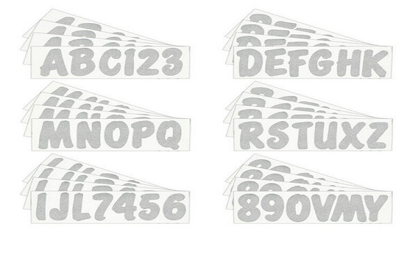 Kubota RTV Boat Lettering Silver 3″ Registration Kit by Hardline Products