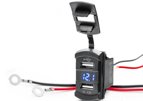  Kubota RTV / RTV-X / Sidekick 12 V UTV Voltmeter & Dual USB Charger by SuperATV